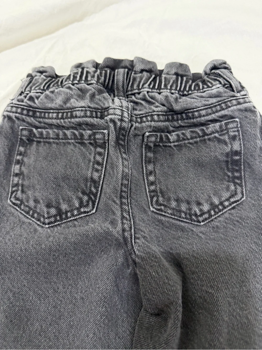 GAP Black Washed Heart-Pocket Cargo Jeans